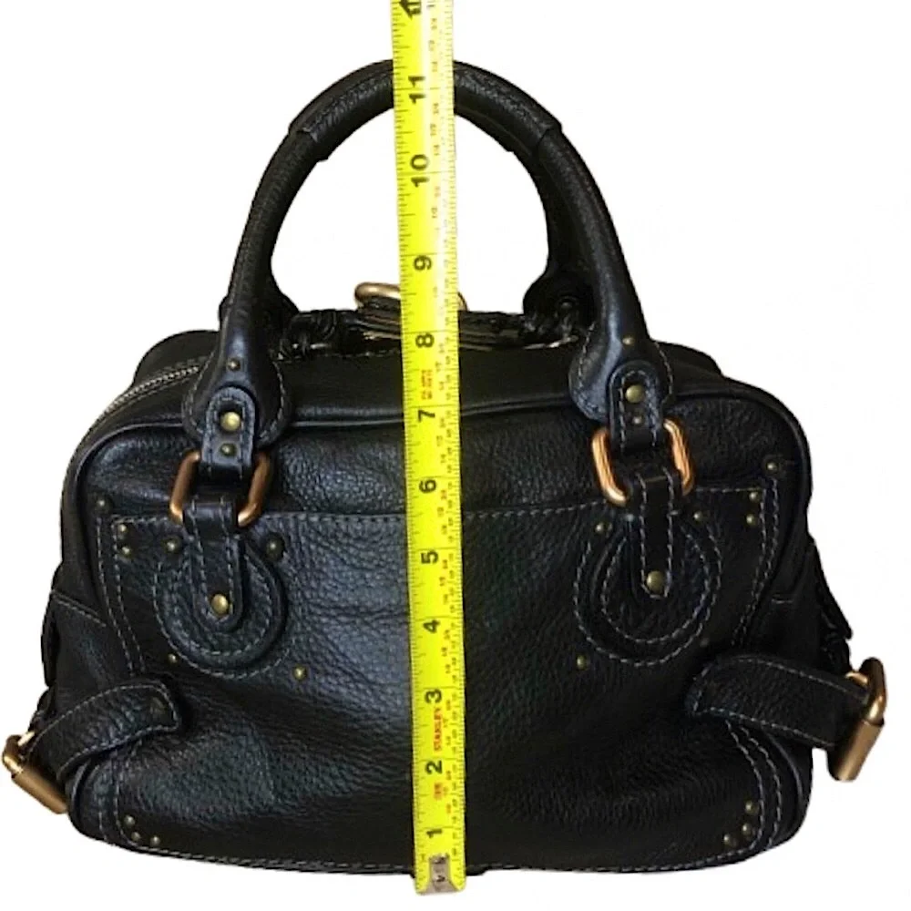 SOLD   CHLOE Paddington Black Leather Padlock Bag with Lock and Key COA Dust Bag - Picture 15 of 17